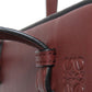 LOEWE Handbag Calfskin Brown Postal City 2WAY