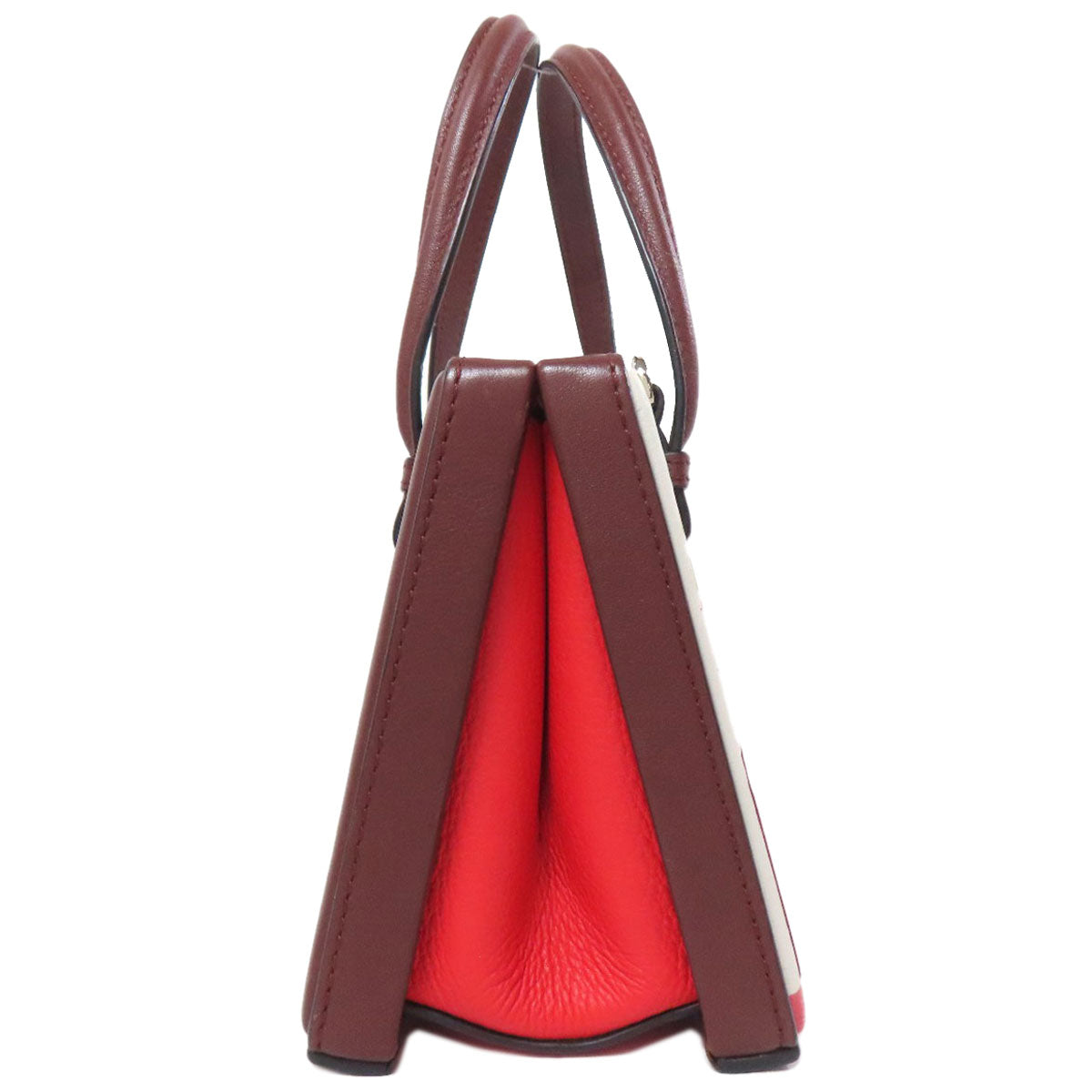 LOEWE Handbag Calfskin Brown Postal City 2WAY