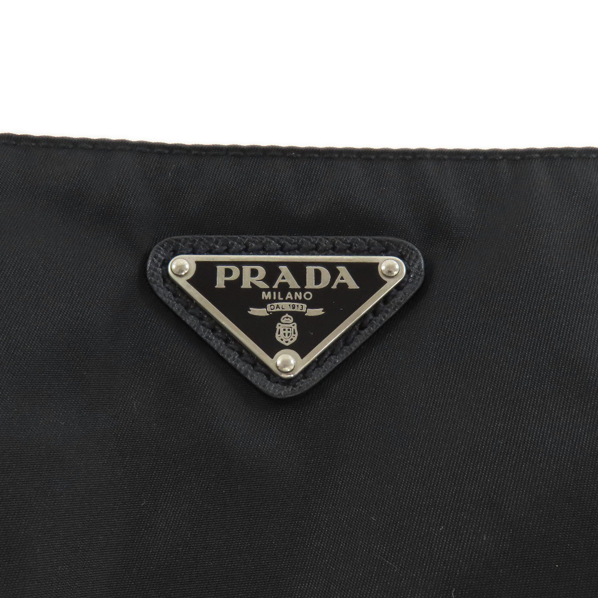 PRADA Shoulder Bag Nylon black logoMetal