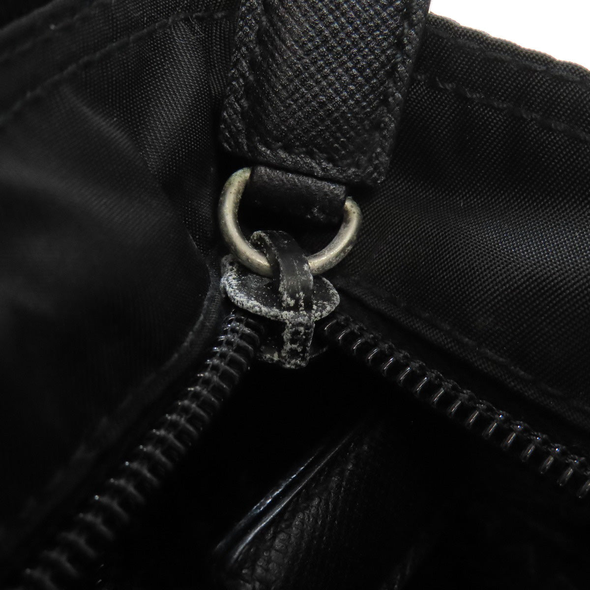 PRADA Shoulder Bag Nylon black logoMetal