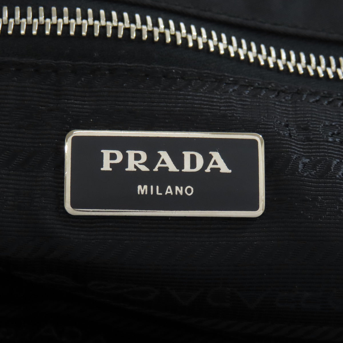 PRADA Tote Bag Nylon black logoMetal human motif