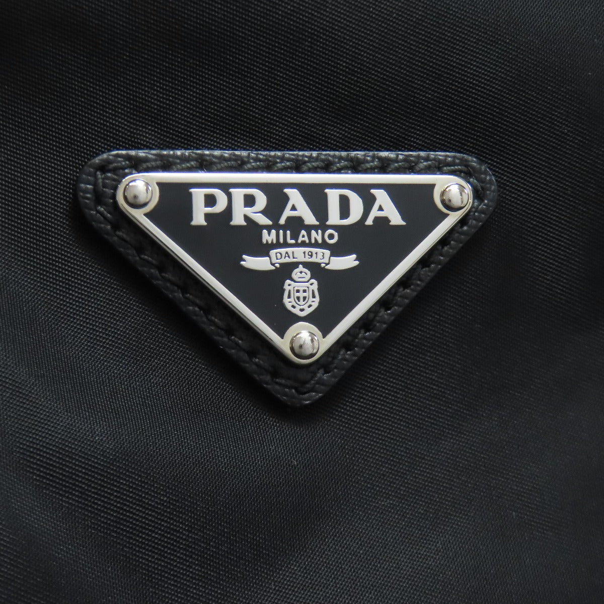 PRADA Tote Bag Nylon black logoMetal human motif