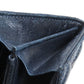 CHANEL Long Wallet Purse lambskin Navy Studs COCO Mark Gold Metal