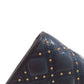 CHANEL Long Wallet Purse lambskin Navy Studs COCO Mark Gold Metal