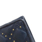 CHANEL Long Wallet Purse lambskin Navy Studs COCO Mark Gold Metal