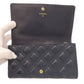 CHANEL Long Wallet Purse lambskin Navy Studs COCO Mark Gold Metal