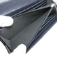 CHANEL Long Wallet Purse lambskin Navy Studs COCO Mark Gold Metal