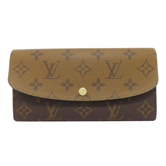 LOUIS VUITTON Long Wallet Purse M82157 Monogram reverse Brown Portefeuille Emily