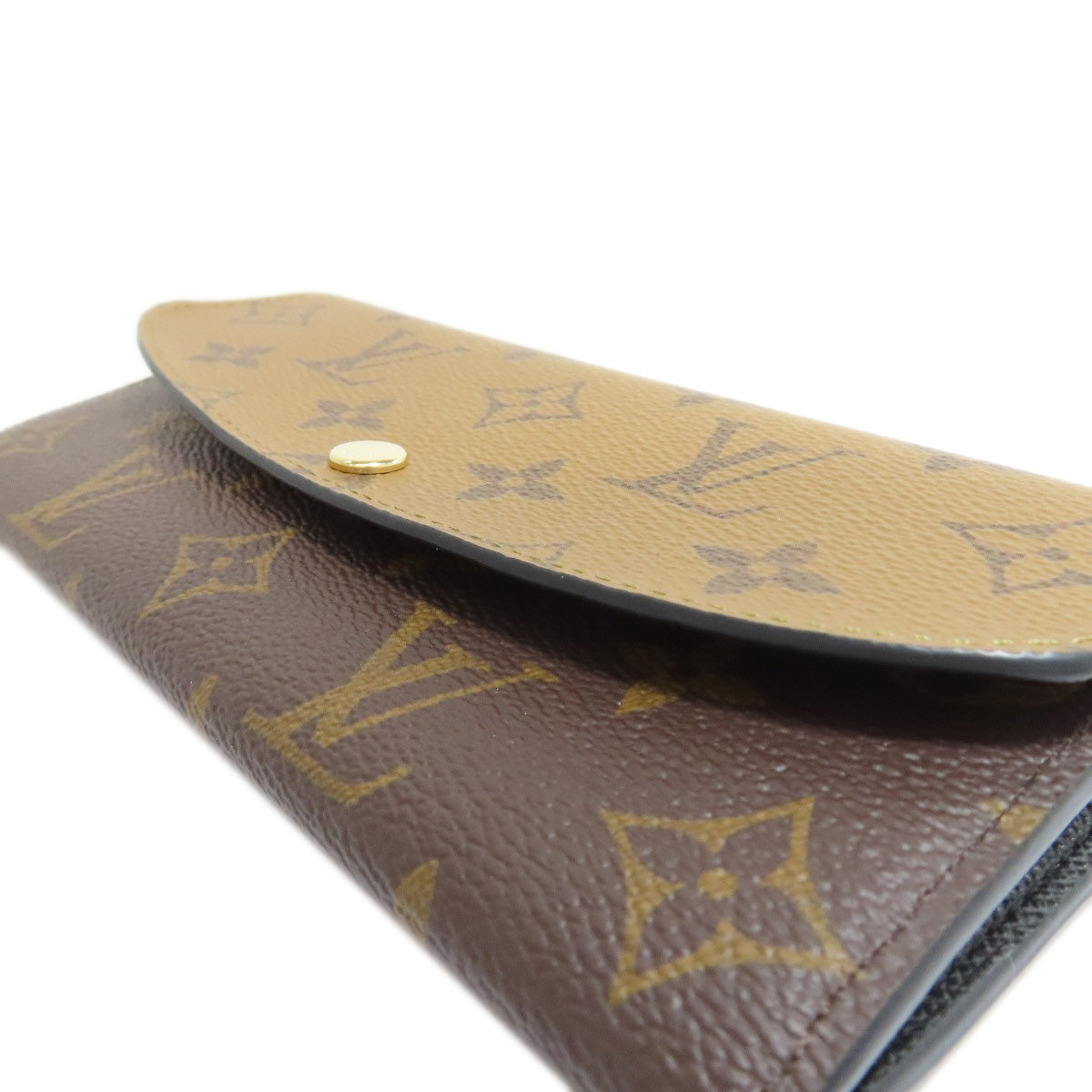LOUIS VUITTON Long Wallet Purse M82157 Monogram reverse Brown Portefeuille Emily
