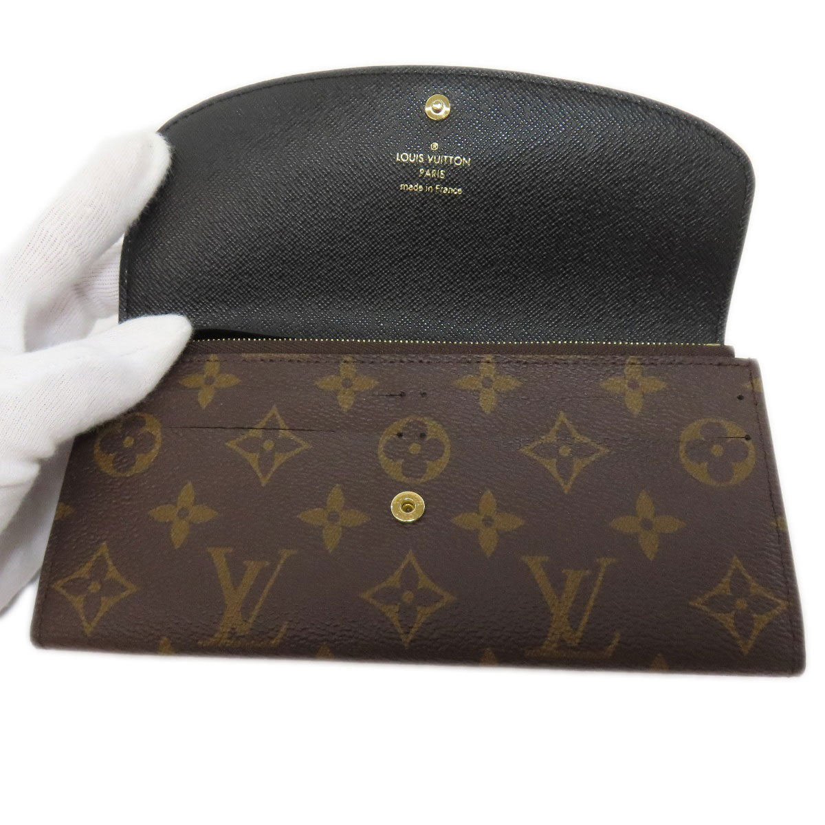 LOUIS VUITTON Long Wallet Purse M82157 Monogram reverse Brown Portefeuille Emily
