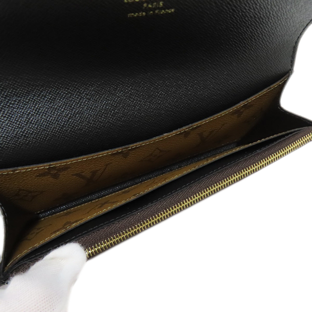 LOUIS VUITTON Long Wallet Purse M82157 Monogram reverse Brown Portefeuille Emily