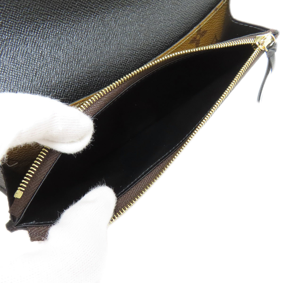 LOUIS VUITTON Long Wallet Purse M82157 Monogram reverse Brown Portefeuille Emily