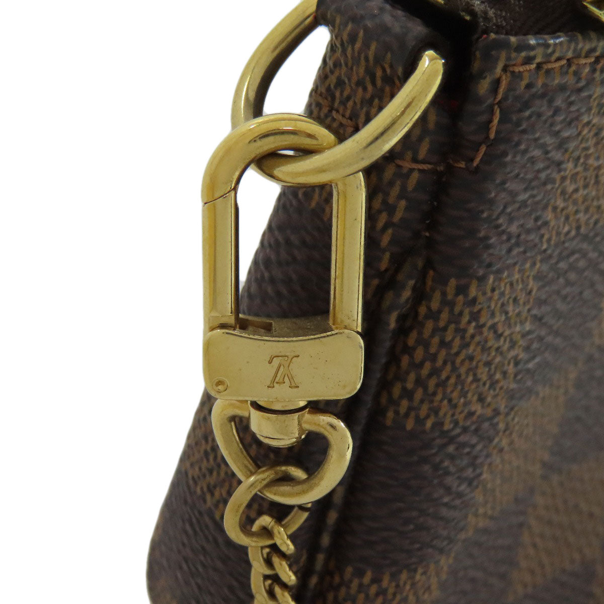 LOUIS VUITTON Accessory pouch N58009 Damier canvas Brown Mini Pochette Accessoires