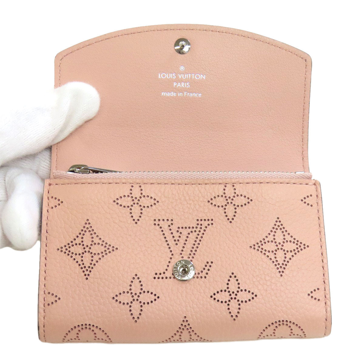LOUIS VUITTON Bifold Wallet M64050 Mahina leather pink Portomone Anae