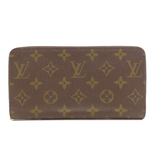 LOUIS VUITTON Long Wallet Purse M42616 Monogram canvas Brown Zippy wallet