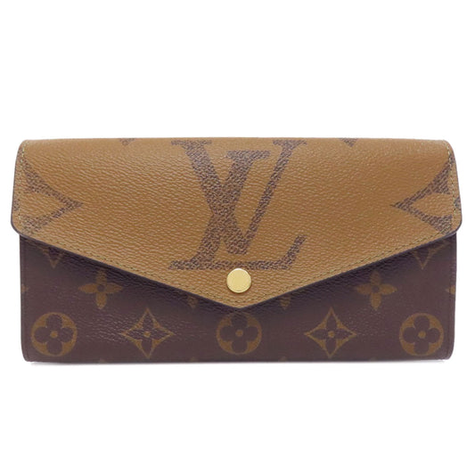 LOUIS VUITTON Long Wallet Purse M80726 Monogram reverse Brown Portefeuille Sara