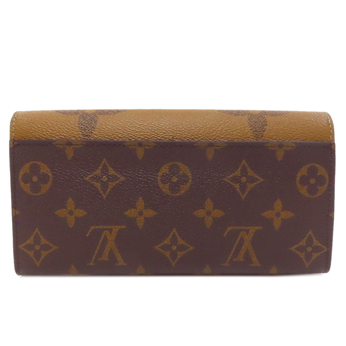 LOUIS VUITTON Long Wallet Purse M80726 Monogram reverse Brown Portefeuille Sara