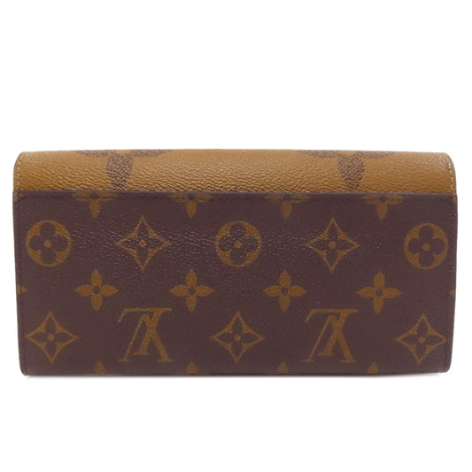 LOUIS VUITTON Long Wallet Purse M80726 Monogram reverse Brown Portefeuille Sara