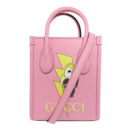 GUCCI Handbag 671623 Calfskin pink Bananya collaboration 2WAY