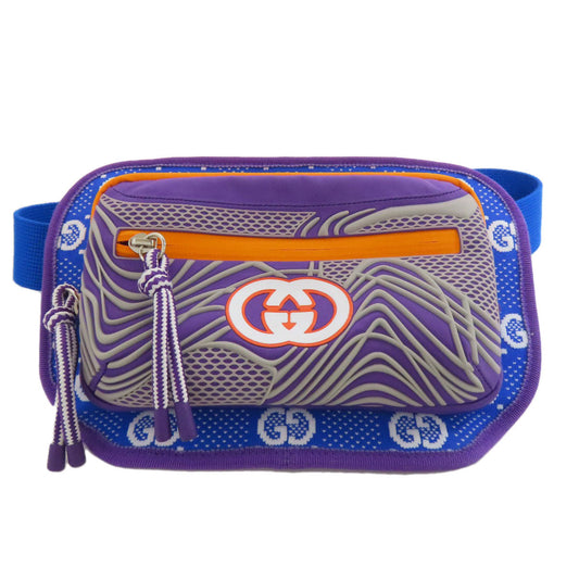 GUCCI Sling bag 752102 Nylon multicolor GG nylon belt bag