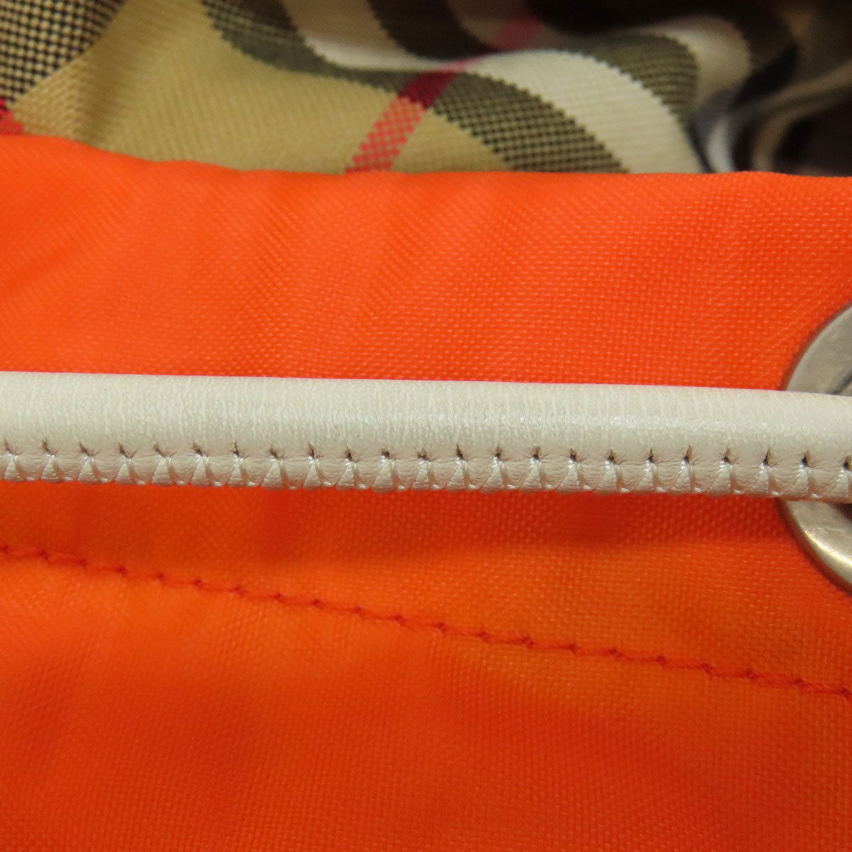 BURBERRY Backpack Nylon Orange Nova Check