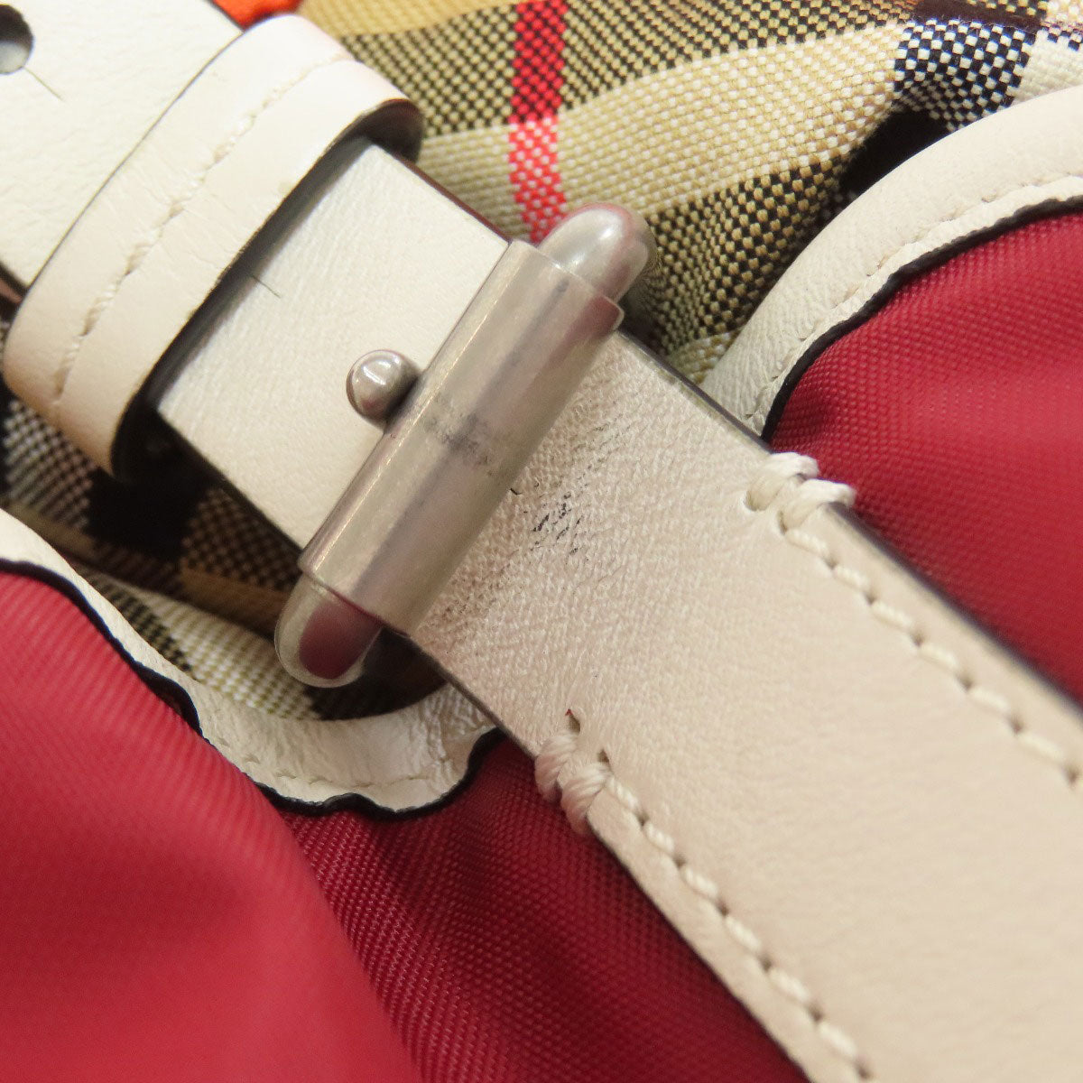 BURBERRY Backpack Nylon Orange Nova Check