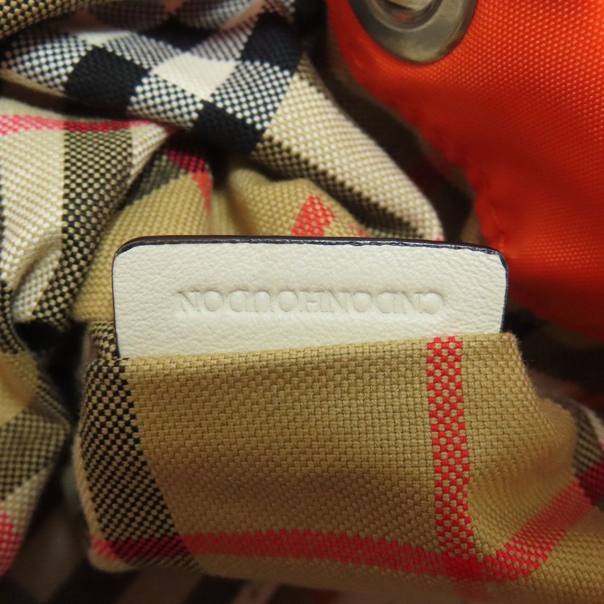 BURBERRY Backpack Nylon Orange Nova Check