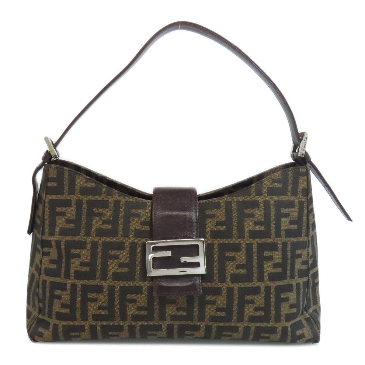 FENDI Shoulder Bag canvas Brown Mamma Bucket