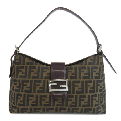 FENDI Shoulder Bag canvas Brown Mamma Bucket