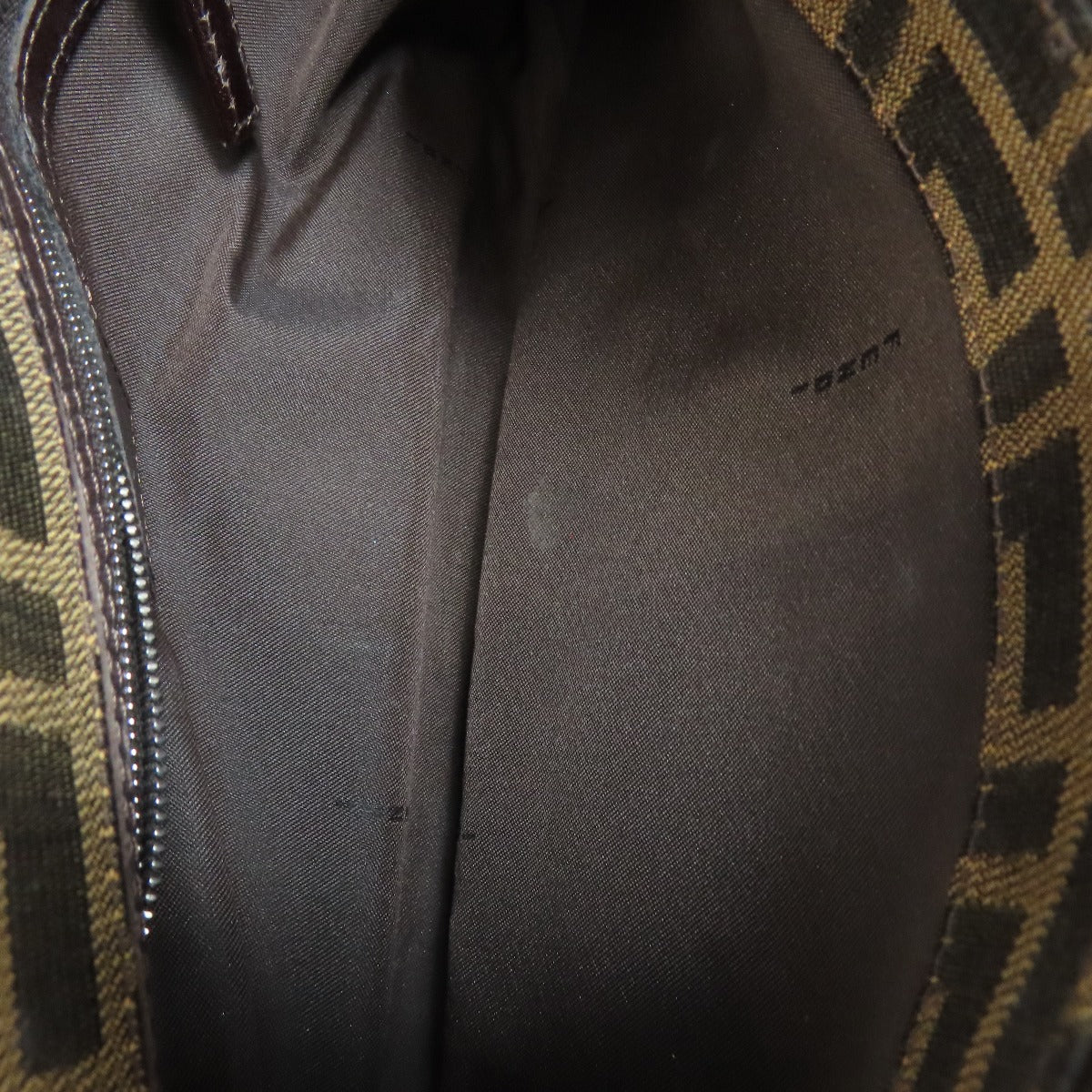 FENDI Shoulder Bag canvas Brown Mamma Bucket