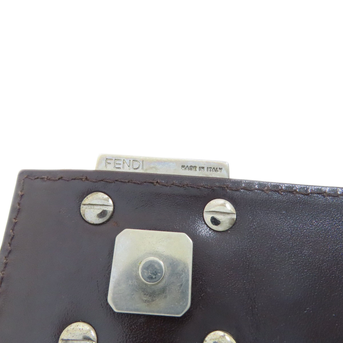 FENDI Shoulder Bag canvas Brown Mamma Bucket