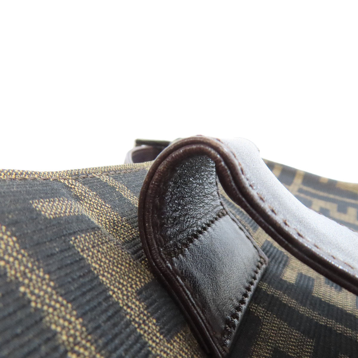 FENDI Shoulder Bag canvas Brown Mamma Bucket