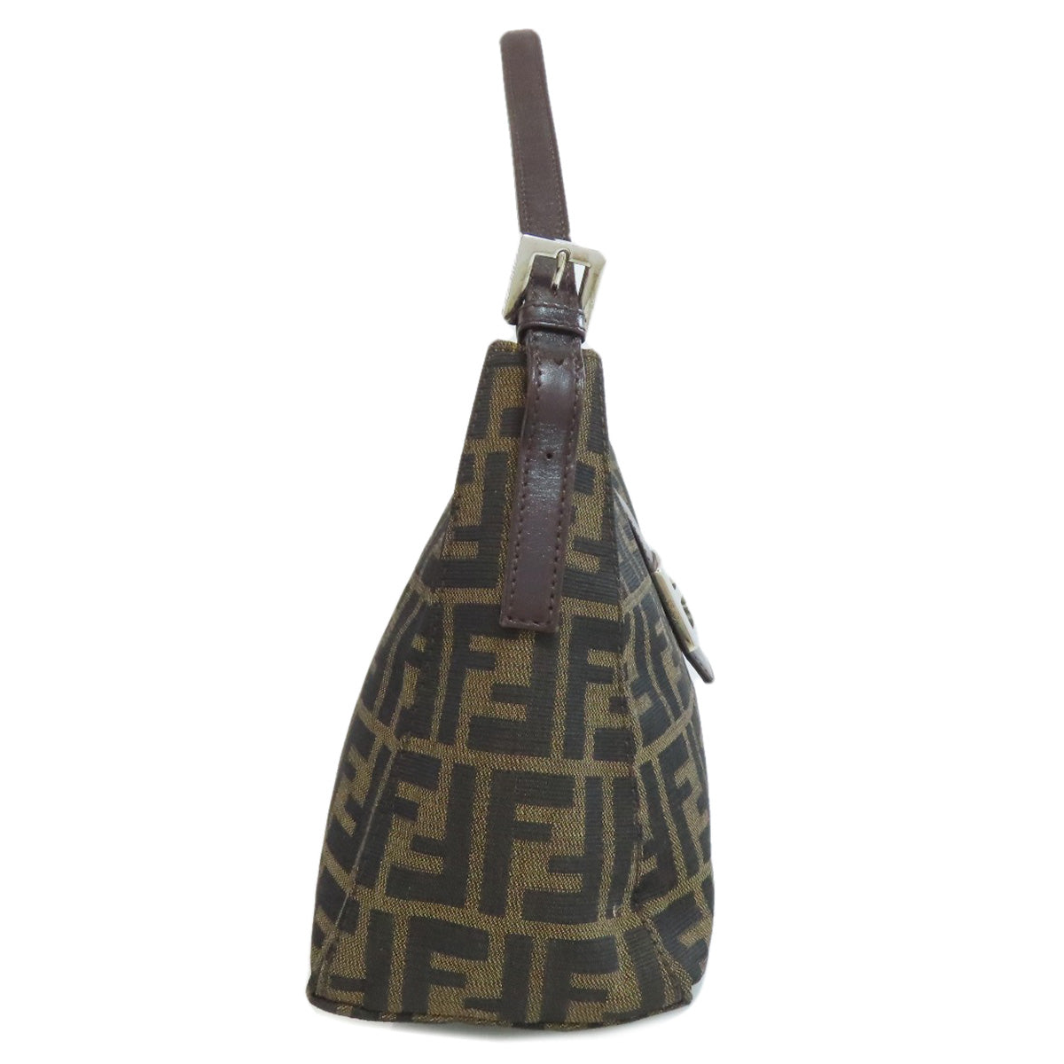 FENDI Shoulder Bag canvas Brown Mamma Bucket
