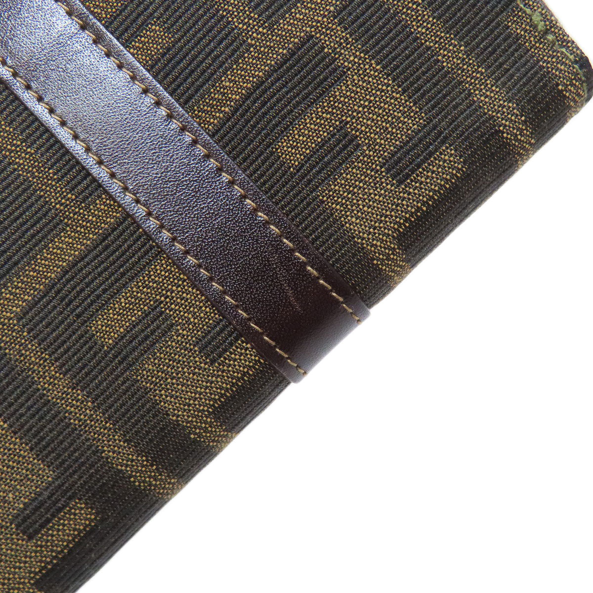 FENDI Handbag canvas Brown Zucca Pattern