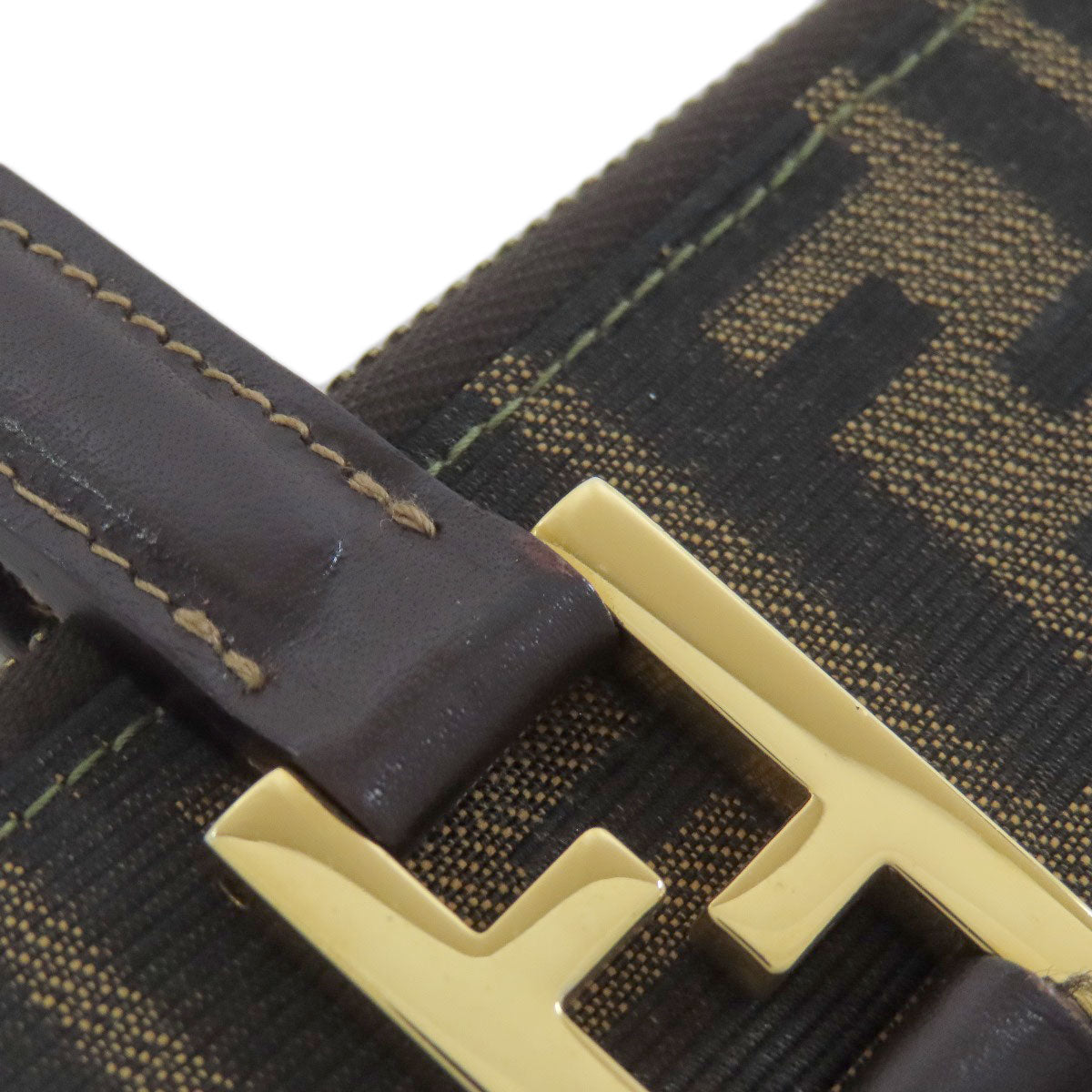 FENDI Handbag canvas Brown Zucca Pattern