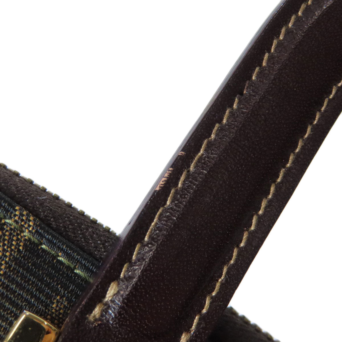 FENDI Handbag canvas Brown Zucca Pattern