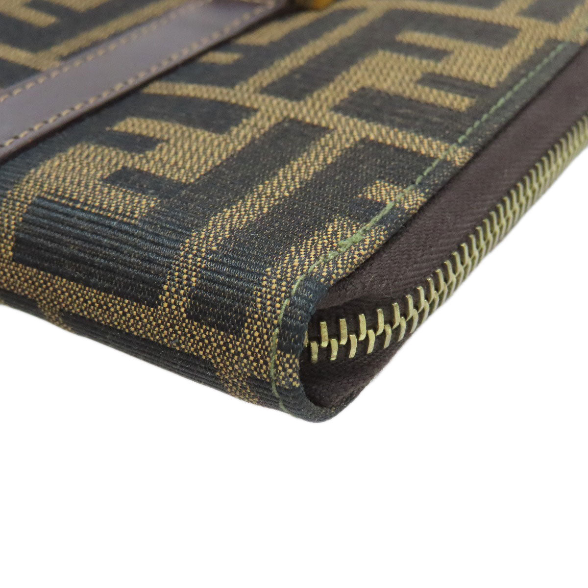 FENDI Handbag canvas Brown Zucca Pattern
