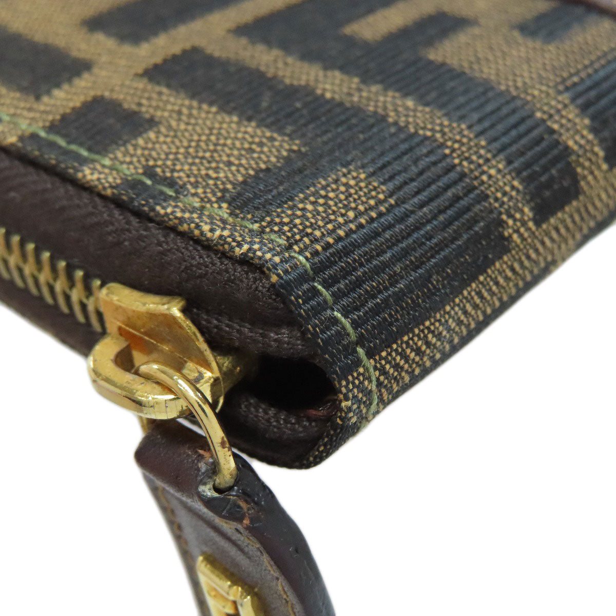 FENDI Handbag canvas Brown Zucca Pattern
