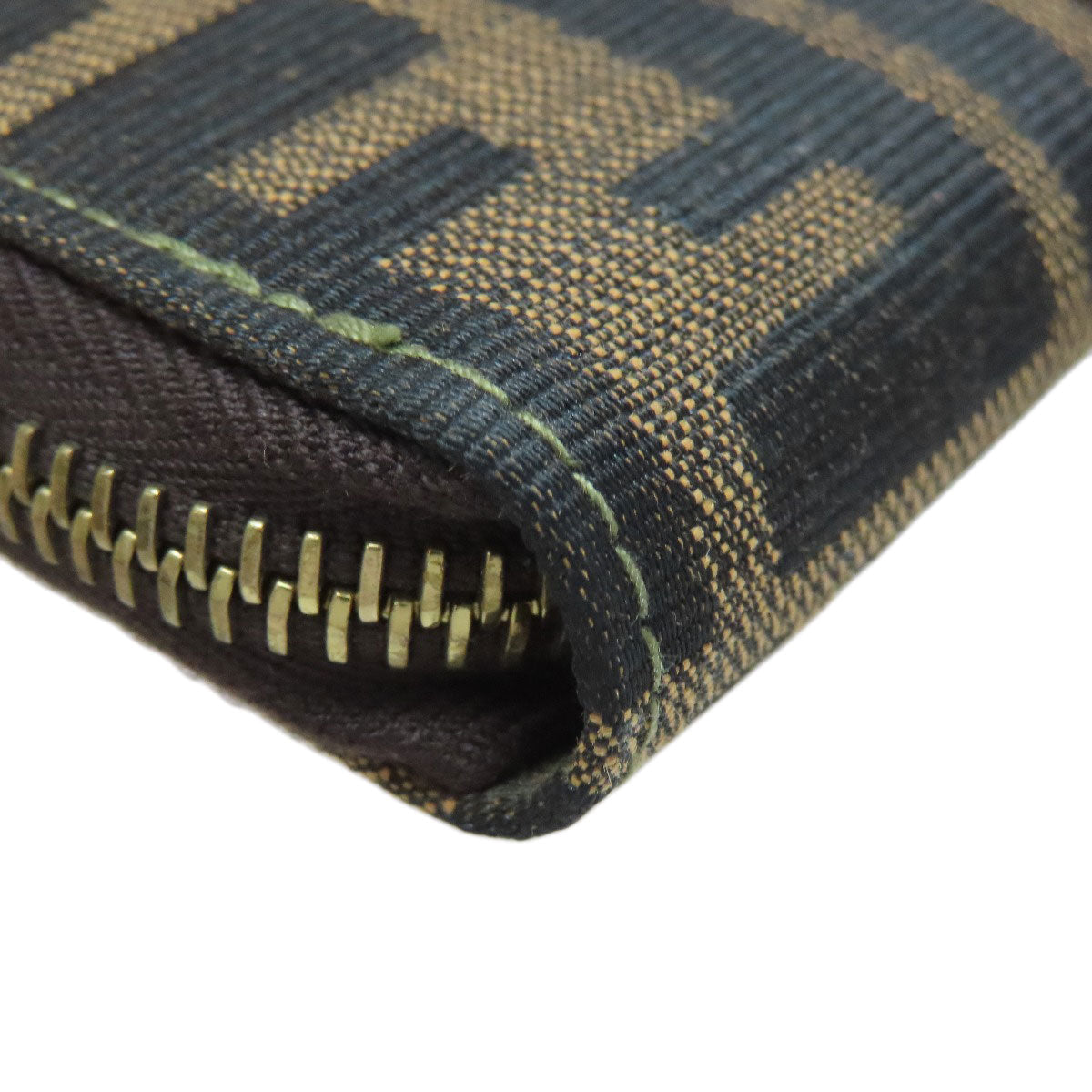 FENDI Handbag canvas Brown Zucca Pattern