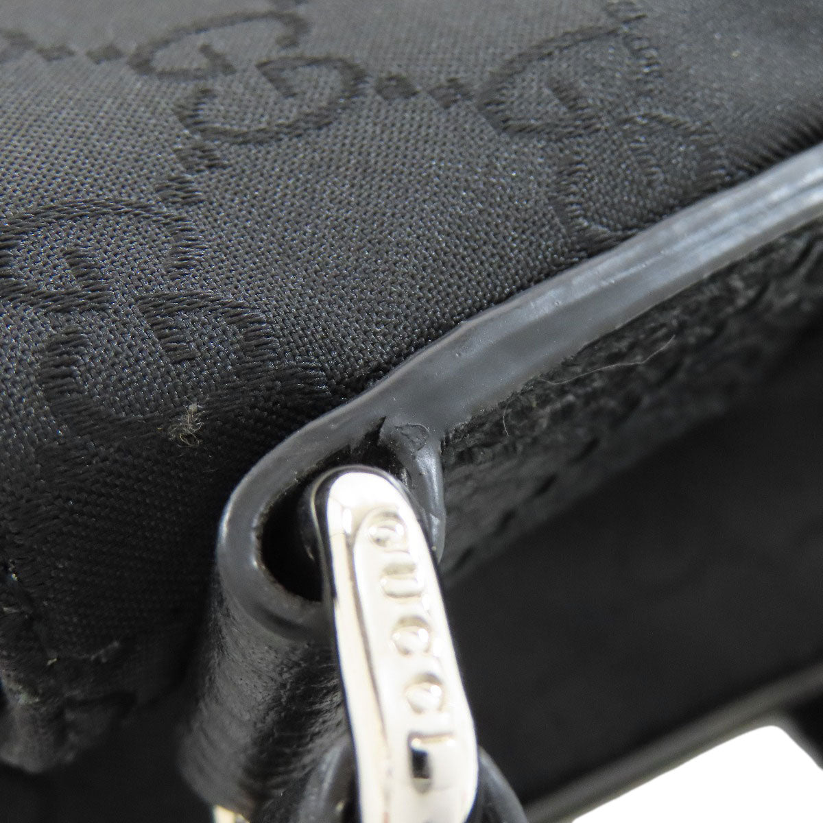 GUCCI Shoulder Bag 509639 Nylon black GG