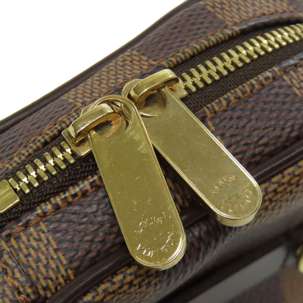 LOUIS VUITTON Accessory pouch N61738 Damier canvas Brown Etui Okapi PM