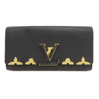 LOUIS VUITTON Long Wallet Purse M64551 Calfskin black Portefeuille Capsine