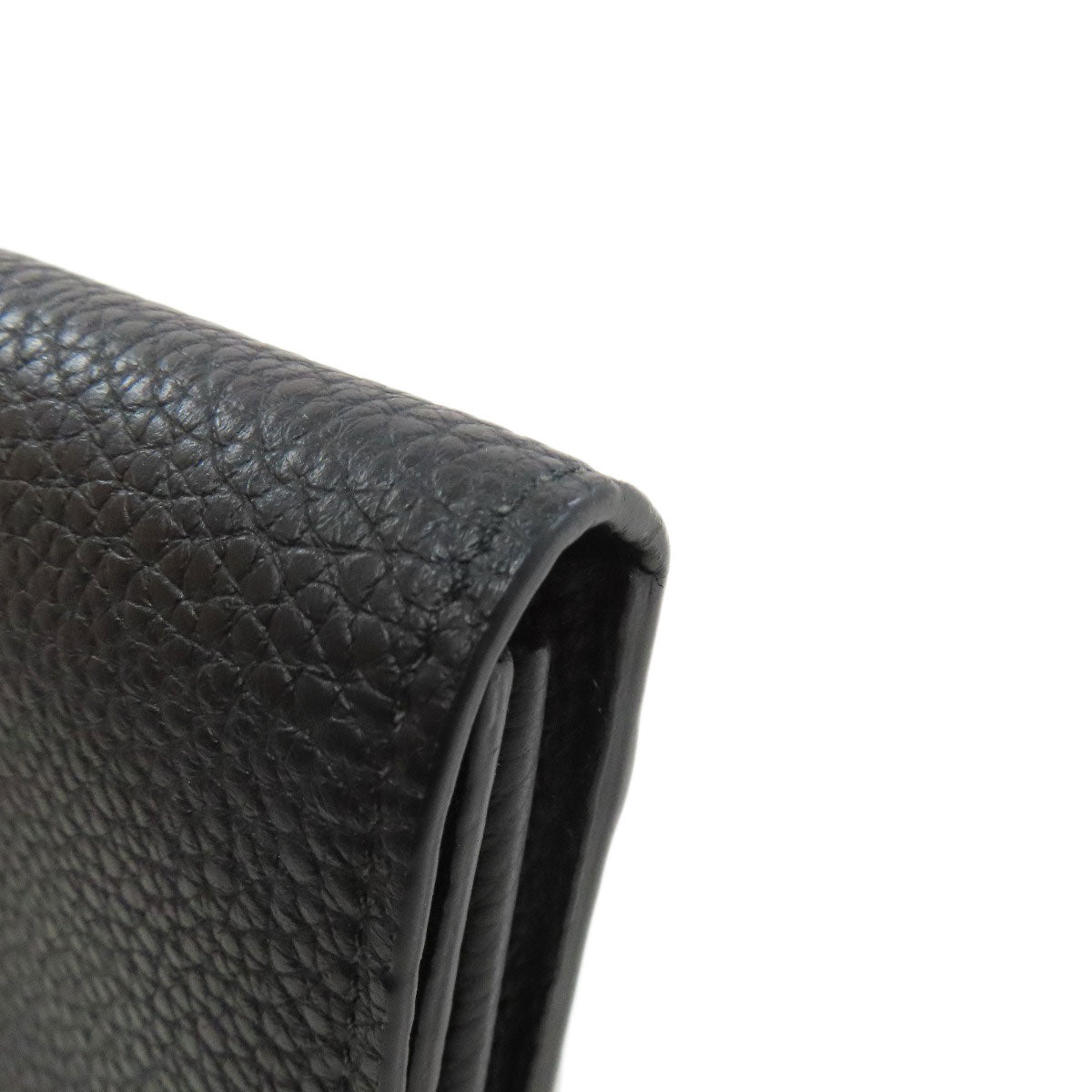 LOUIS VUITTON Long Wallet Purse M64551 Calfskin black Portefeuille Capsine