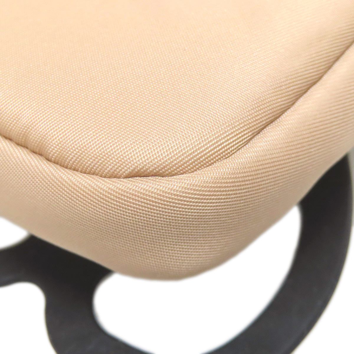 PRADA Accessory pouch Nylon beige logoMetal