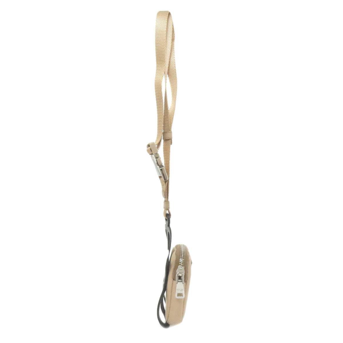 PRADA Accessory pouch Nylon beige logoMetal