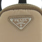 PRADA Accessory pouch Nylon beige logoMetal