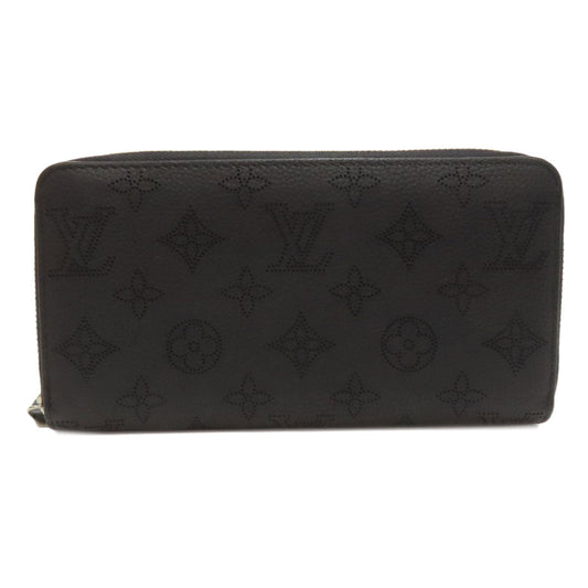 LOUIS VUITTON Long Wallet Purse M61867 Mahina leather black Zippy wallet
