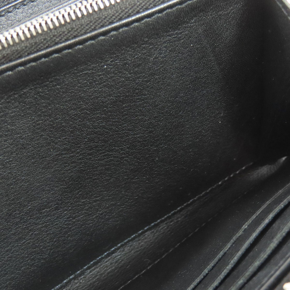 LOUIS VUITTON Long Wallet Purse M61867 Mahina leather black Zippy wallet