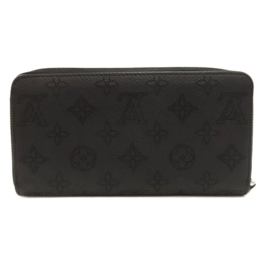 LOUIS VUITTON Long Wallet Purse M61867 Mahina leather black Zippy wallet
