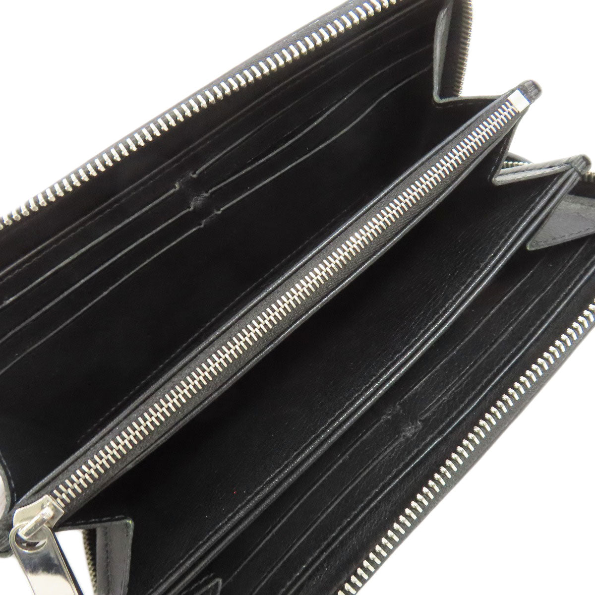 LOUIS VUITTON Long Wallet Purse M61867 Mahina leather black Zippy wallet